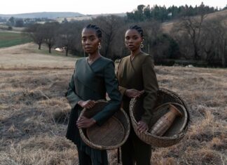 Mmuso Maxwell: the great hope of SA fashion Mmuso Maxwells Imbokodo collections olive green and dark green asymmetrical tailored jackets