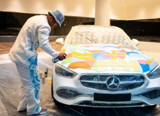 The Mercedes Benz New C Class “Eyethu” Launch – a collaborative showcase of style, sophistication, and African pride ASA Mercedes Benz Samurai Farai painting